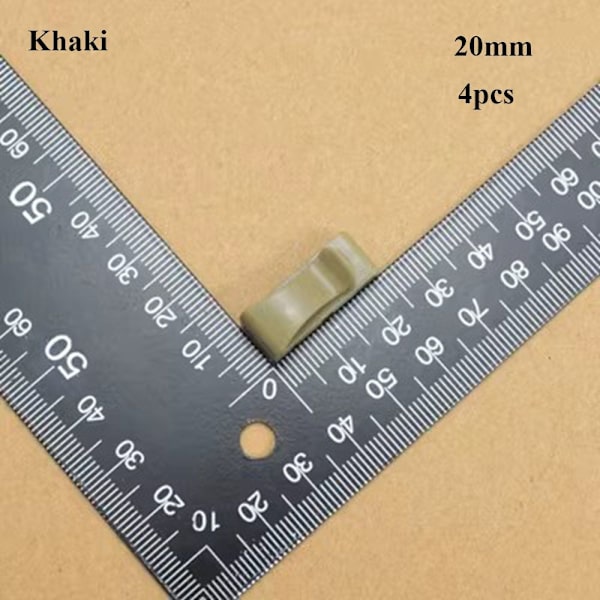 4st Molle Webbing Spänne Bältesklämma KHAKI 20MM Khaki 20mm