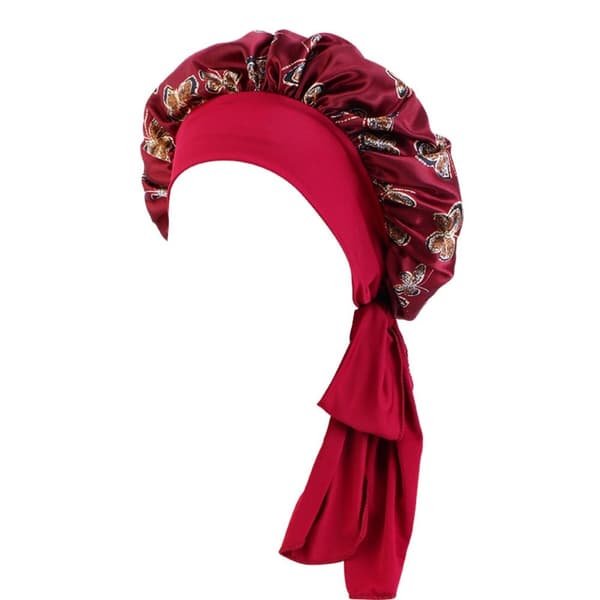 Satin Sovmössa Satinmössa RÖD Red