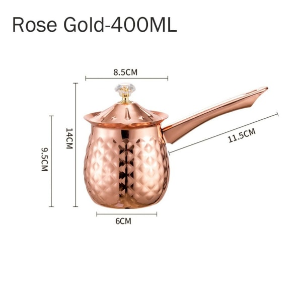 Kaffeskummerkop Modermælksredskaber ROSEGULD 400ML Rose Gold 400ML