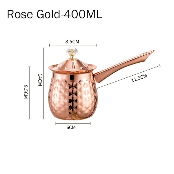 Kahvinvaahdotinkuppi rintamaitoastiat ROSE GOLD 400ml Rose Gold 400ML