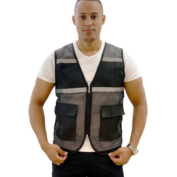 Sikkerhedsvest med reflekterende strimler Mesh-vest