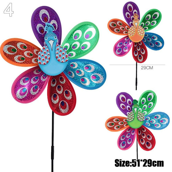 Färgglada djurväderkvarnar Layout Pinwheels Leksaker 4 4 4