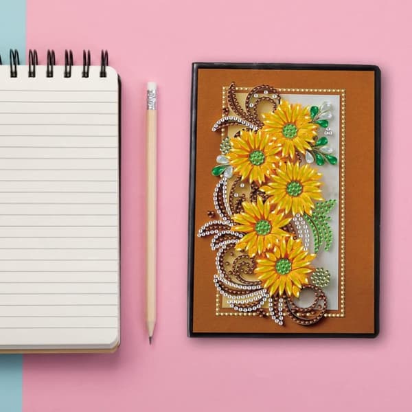 5D Journal Skitsebog Hardcover a5 Plain Blank Diamond