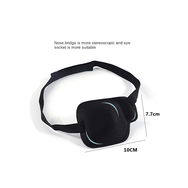 2 stk Amblyopia Øjenmaske Blindfold SORT HØJRE ØJE HØJRE ØJE black right eye-right eye