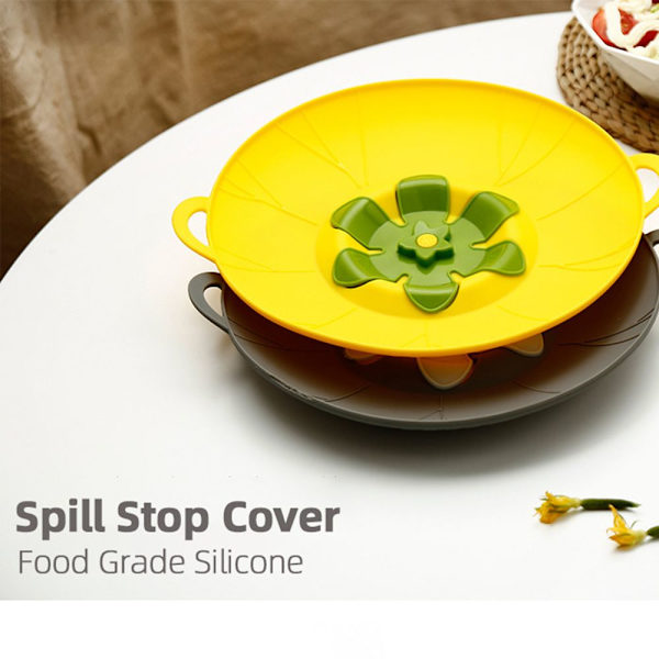 Multifunktionell silikonlock Spillstoppare Anti Overflow gul 26CM