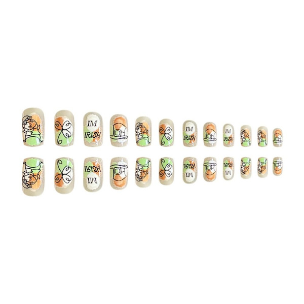 24stk False Nails Long Square French Z177