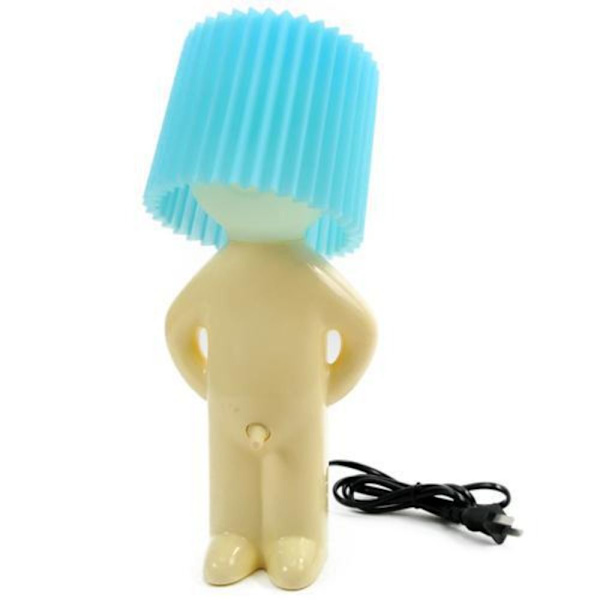 Creative Small Night Light LED Naughty Boy Lampa BLÅ EU PLUG EU Blue EU Plug-EU Plug