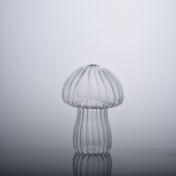 Svampeformet blomstervase Transparent glasvase TRANSPARENT Transparent