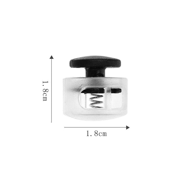 50 stk. Snorrebøjle Reb Klemme SORT 50 STK 50 STK Black 50Pcs-50Pcs