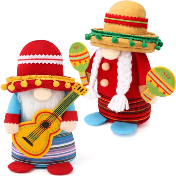 2 kpl Band Dwarf Doll Decoration Instrument Dwarf Decoration SET