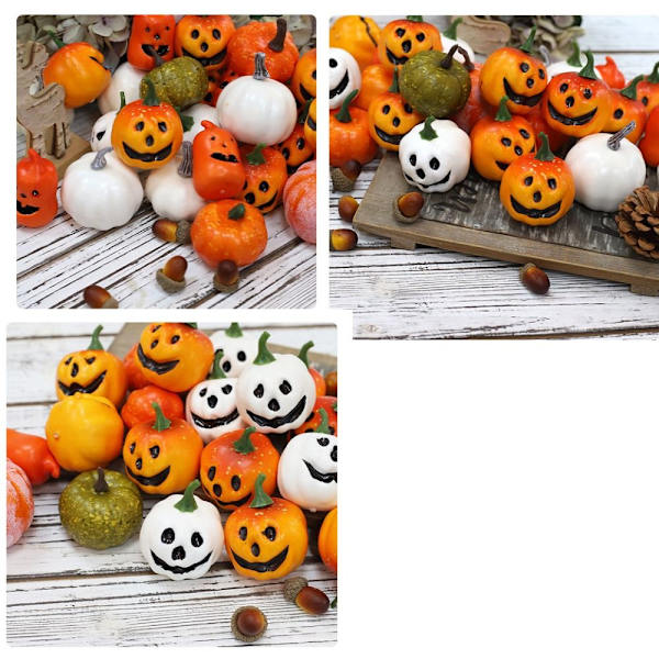 42/46/50 kpl Simulaatio Kurpitsasetit Happy Halloween Decoration 42pcs