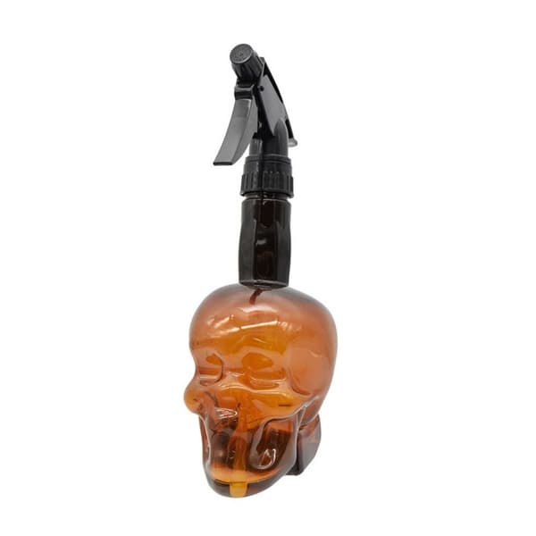 Skull Shape Tyhjä Spray Pullo Kampaamo Suihkepullo RUSKEA Brown