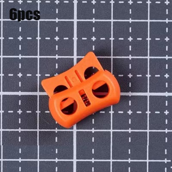 6 stk. Tactical Cord Lock Toggle Stopper ORANGE Orange