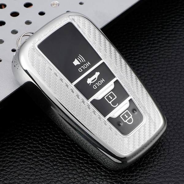 Fjernkontrollnøkkeletui Bilnøkkeletui 4 KNAPPER SØLV 4 KNAPPER SØLV 4 Buttons Silver