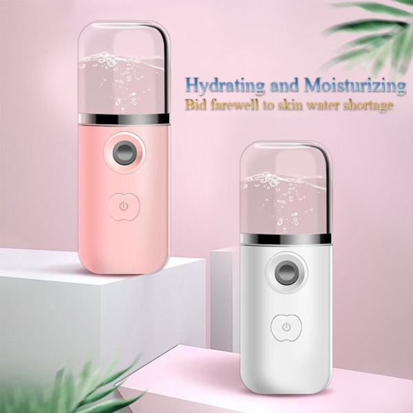 Nano Mist Sprayer Cooler Facial Steamer PINK pink