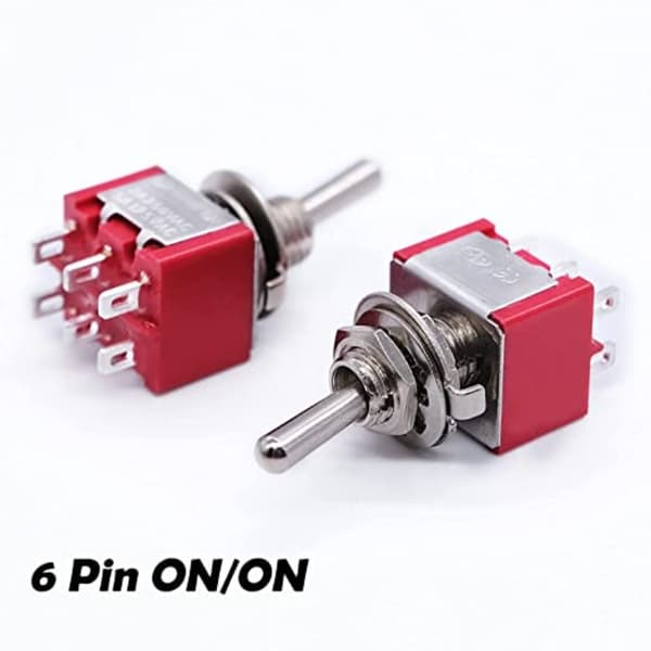 8 stk. Miniatyr vippebryter Rocker Switch Brytere