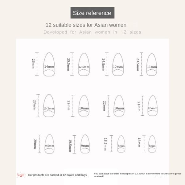 Tekokynnet Fake Nials Press on Nails XC-70-65