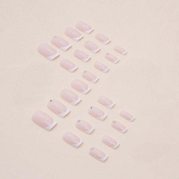 24stk False Nails Long Square French Z638