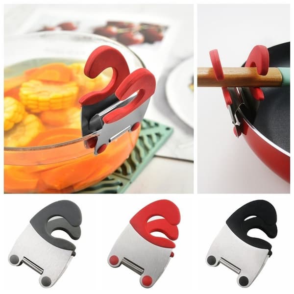2st Pan Side Scoop Clamp Pot Edge Shovel Clip GRÅ Grey