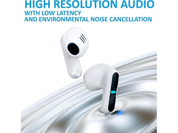 Universal LED Stereo Trådlösa Hörlurar med Spellägesfunktion Bluetooth Beige