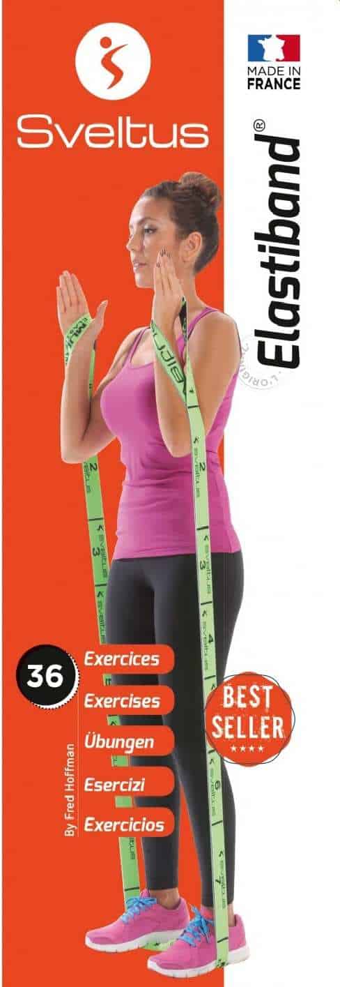 Sveltus Elastiband 10 kg - Röd 90cm (med träningsposter)