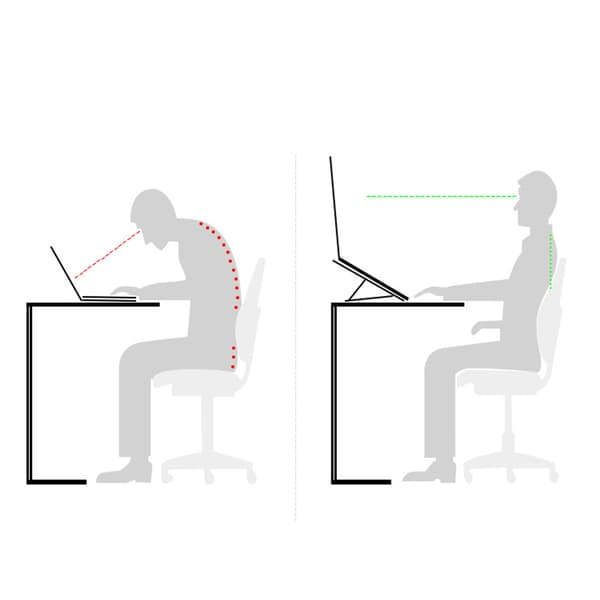 Vikbart Laptopställ Justerbar Ergonomisk Design Universell för Kontor och Surfplattor