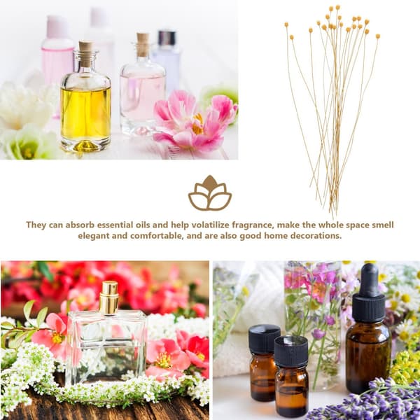 50 st Diffuser Pinnar Brännbara Aromaterapi Rör Pinnar Refill med Blomma
