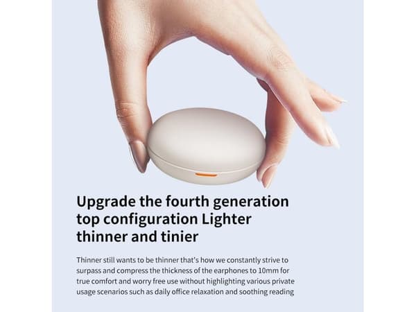 Sleep Earbuds Bluetooth 5.3 Noise Cancelling True Wireless Suitable for Side Sleepers White YEMAESRE