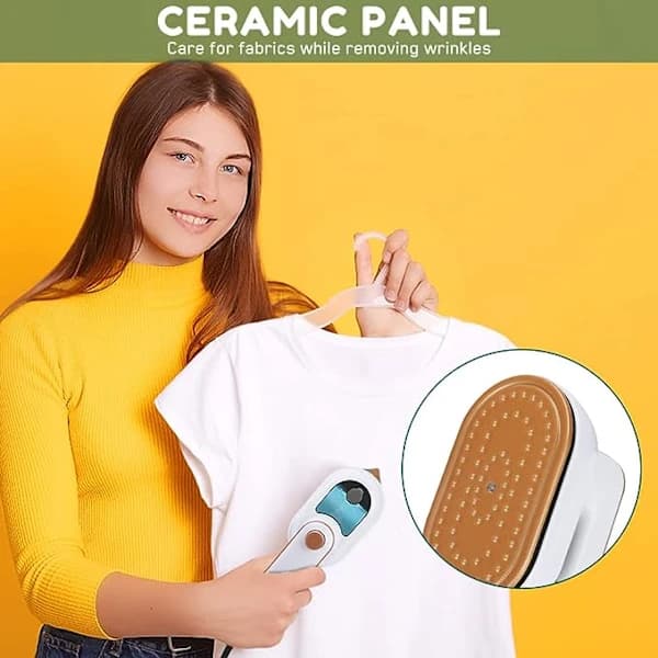 Bärbart handhållet strykjärn, Mini handhållet ångstrykjärn för kläder, 180° roterbart reseångstrykjärn, Mini strykmaskin, A