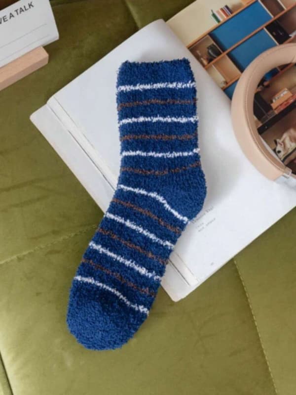 5 par korallfleece-strumpor för män. Tjocka varma strumpor för höst och vinter.