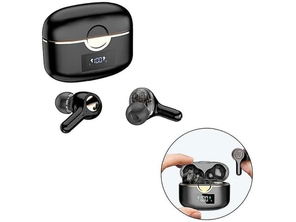 Touch Control In-Ear Bluetooth Hörlurar Svart