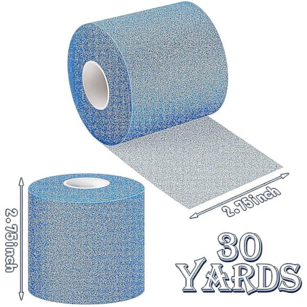 3 st Atletisk Pre-Wrap Tejp för Sport 7 cm x 27 m Blå