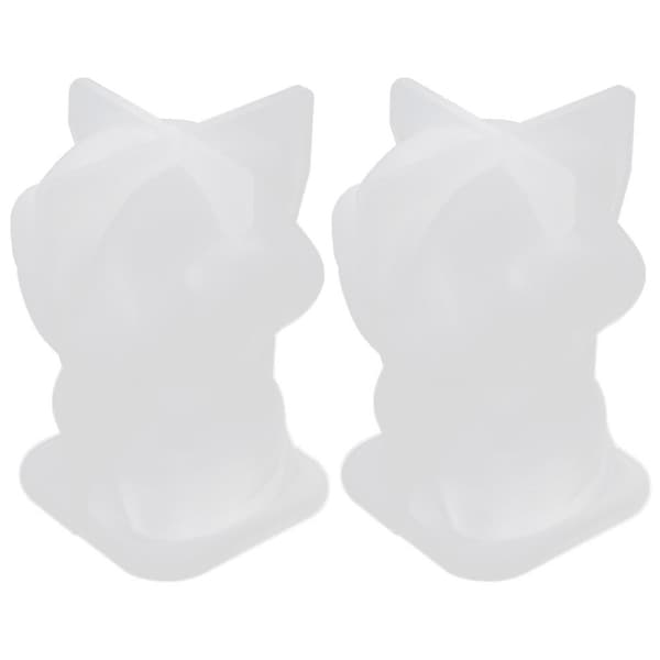 2 st 3D Grisformar DIY Silikonformar Djurgjutningsprydnadsformar