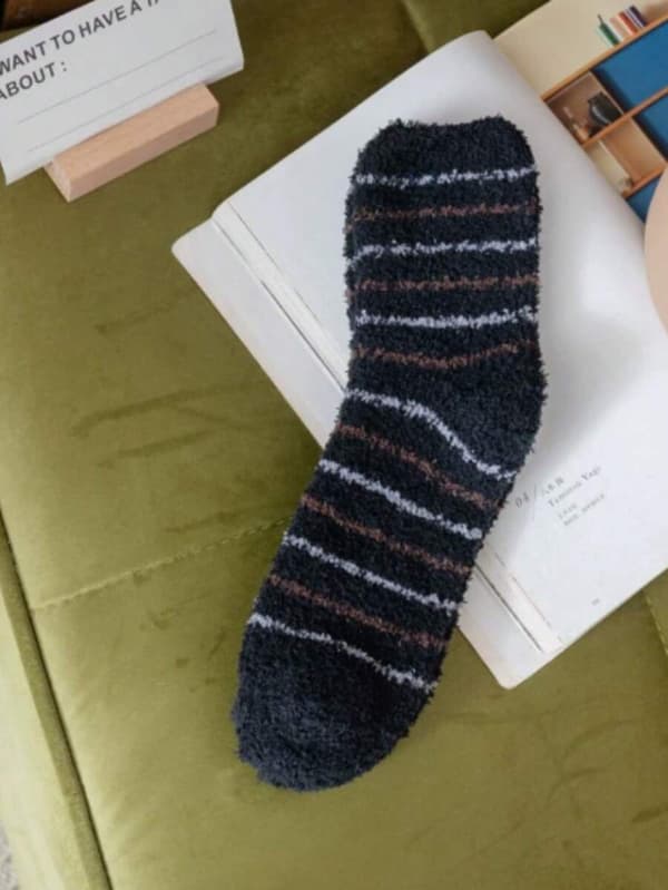 5 par korallfleece-strumpor för män. Tjocka varma strumpor för höst och vinter.