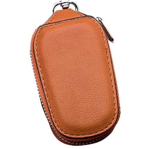 Fjärrkontroll Nyckelring Blixtlåsficka Plånbok Hållare Väskor Fodral i Läder för Bil A
