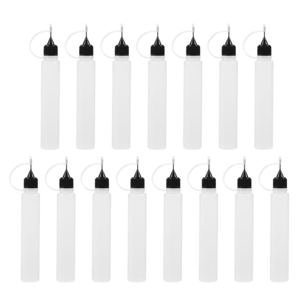 15 st Nålspets Lim Pressflaska - 30ml Precisionsspets Applikatorflaskor 2x