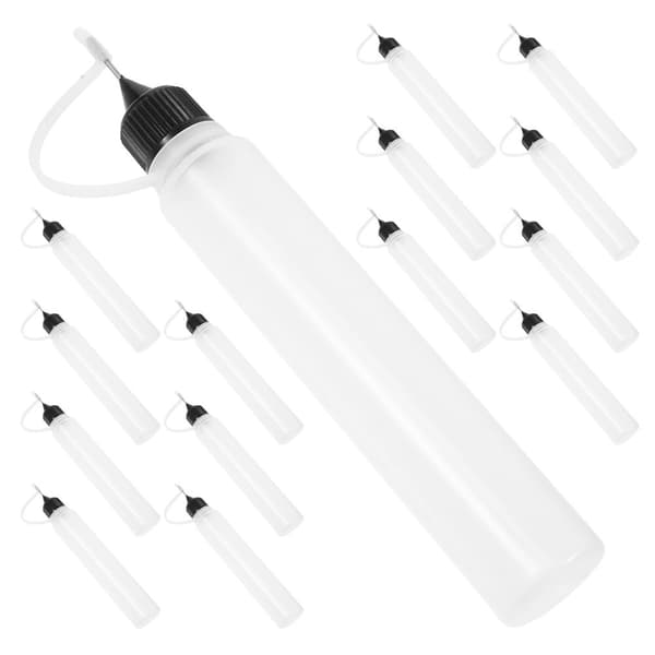 15 st Nålspets Lim Pressflaska - 30ml Precisionsspets Applikatorflaskor 1x