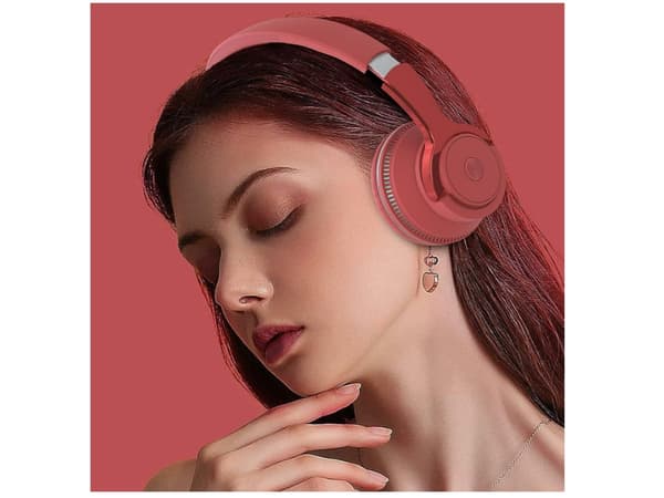 YEMAESRE H2 Röda LED-lampor Vikbara Bluetooth Over-Ear Hörlurar med Mikrofon