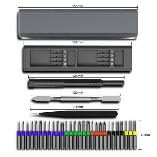31 i 1 Magnetisk Precisionsskruvmejsel Bits Set För PC Telefon Dator Laptop