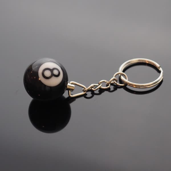 Pool 8 Ball Billiard Charm Nyckelring Hänge Cool Spelarpresent