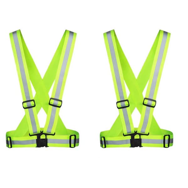 Reflective Safety Bands (2-Pack) - 4x1.5cm Green Grön