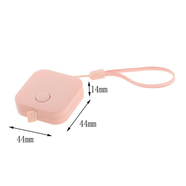 2x Mjukt Infällbart Mini Måttband Tejp Klar Markerad Rosa