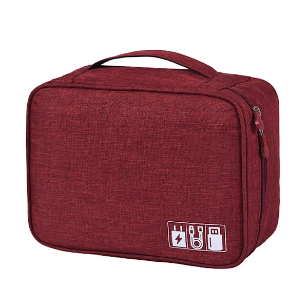 Practical Electronics Bag: 9 Compartments, Adjustable Walls Red