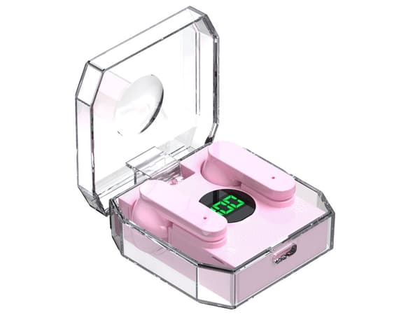 Rosa Brusreducerande Bluetooth-hörlurar