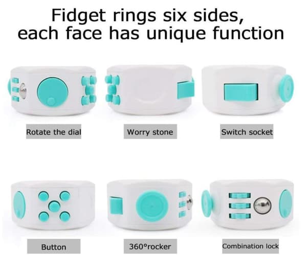Fidget Rings Leksaker Pop it Kub Vit+ Svart Vit+ Svart