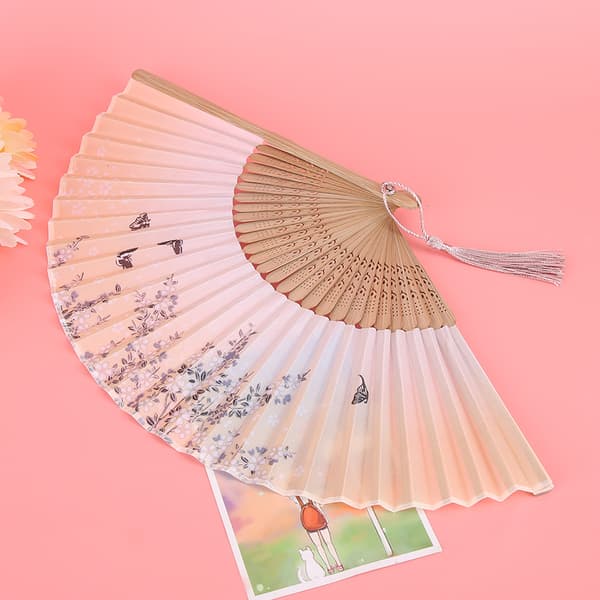 Bambu Vikbar Handfläkt Sommar Kylverktyg Present Dekoration Typ 2
