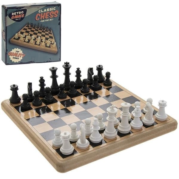 Retro Schackspel i trä. Sällskapsspel