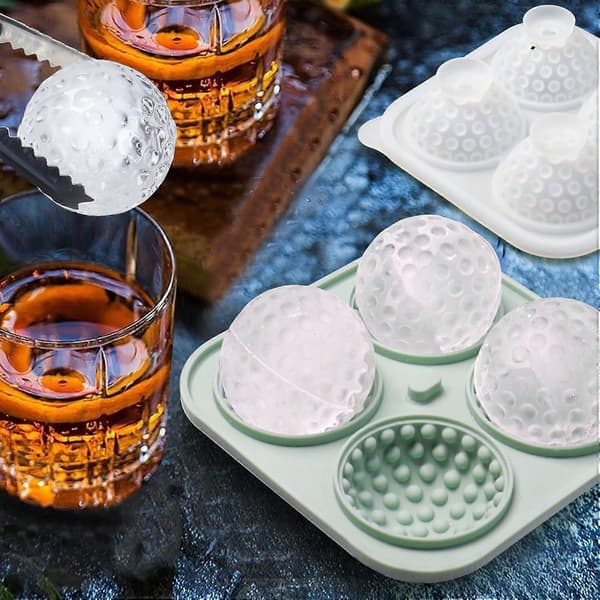 4 Bollar Silikon Sfär Isform för Whiskey Cocktails
