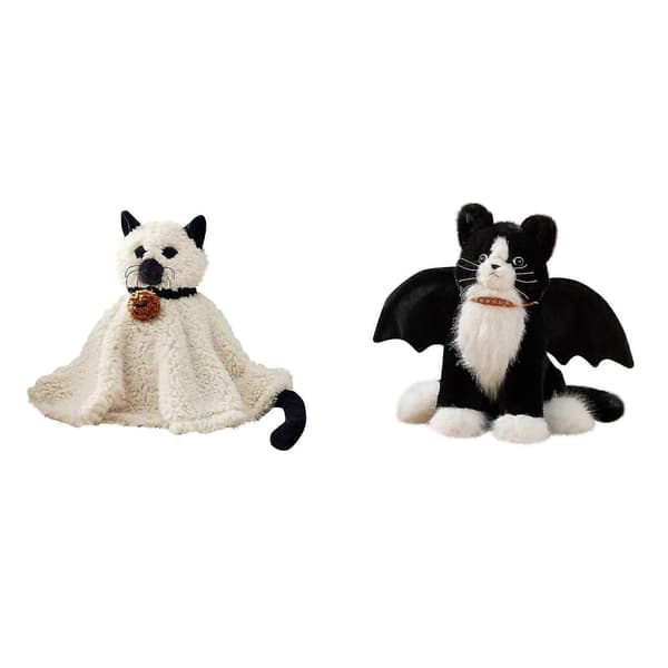 Pottery Barn Cleo Katt Spöke Formad Kudde Halloween Dekoration Gåva