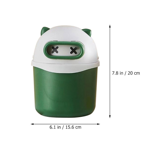 Decorative Panda Desktop Trash Can, Cute Office Waste Basket